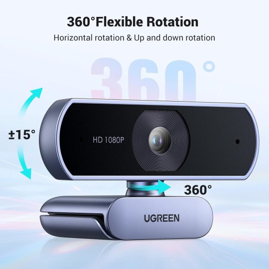 UGREEN USB HD Webcam 1080P With Mic 2M Cable - CM678 - 15728