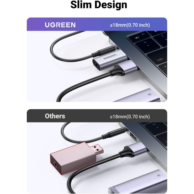 UGREEN USB External Stereo Sound Adapter - CM383 - 80864