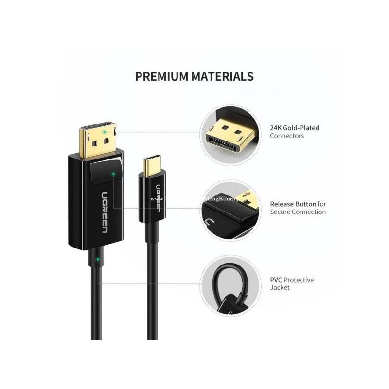 UGREEN USB Type C to DP Cable - MM139 - 50994
