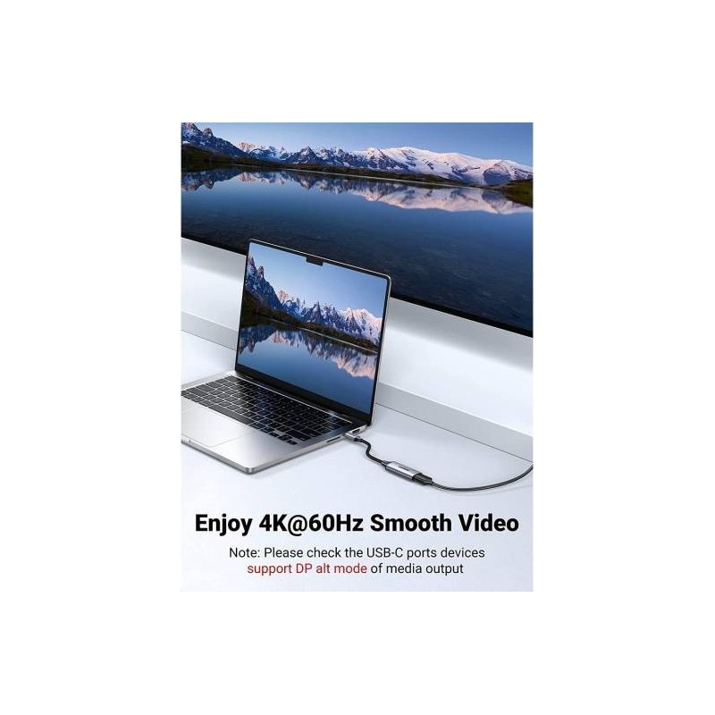 UGREEN 70444 USB C to HDMI Adapter Cable 4K@60Hz Aluminum Type C Thunderbolt 4/3 Converter Male to Female  - CM297 - 70444