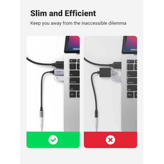 UGREEN USB 2.0 to 3.5mm Audio Adapter Aluminum Alloy - CM477 - 30757