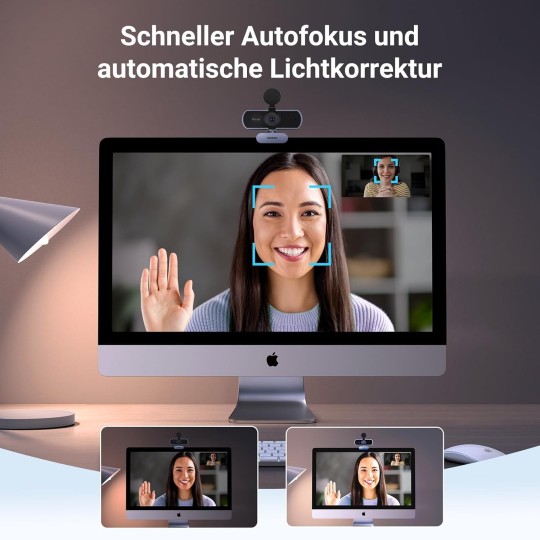 UGREEN 2K Webcam, Full HD 1080P Webcam for PC, Web Camera with Autofocus - CM717 - 25442