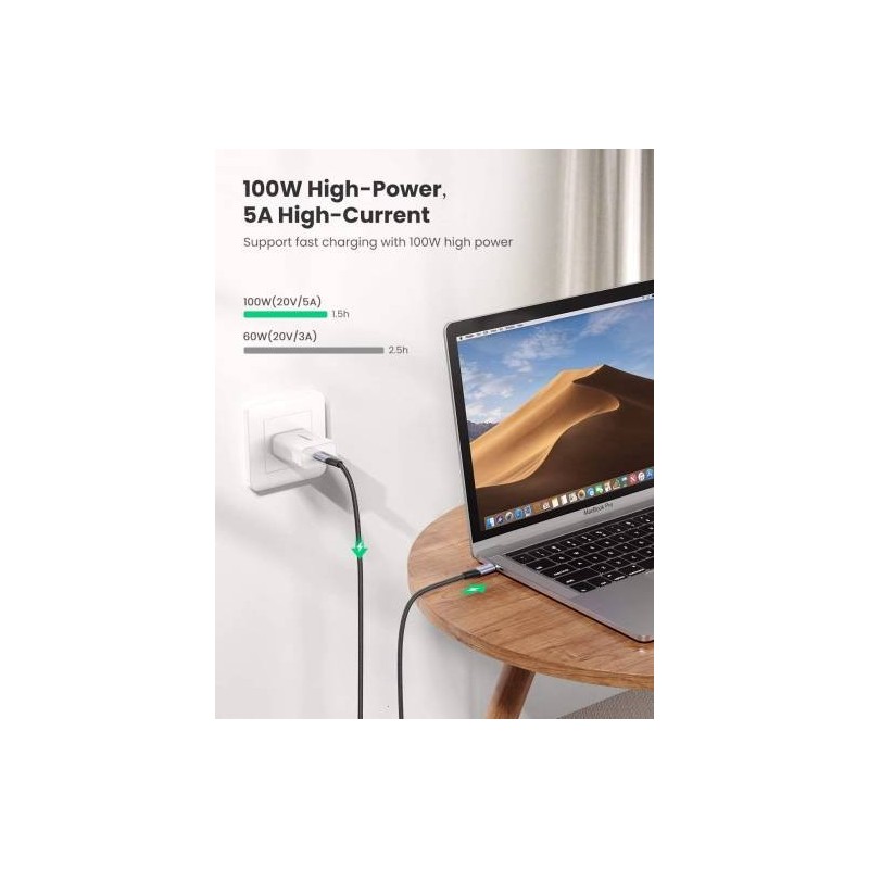 UGREEN USB-C 3.1 GEN2 Male To Male  5A Data Cable 10Gbps 240WATT 1 m - US355 - 80150
