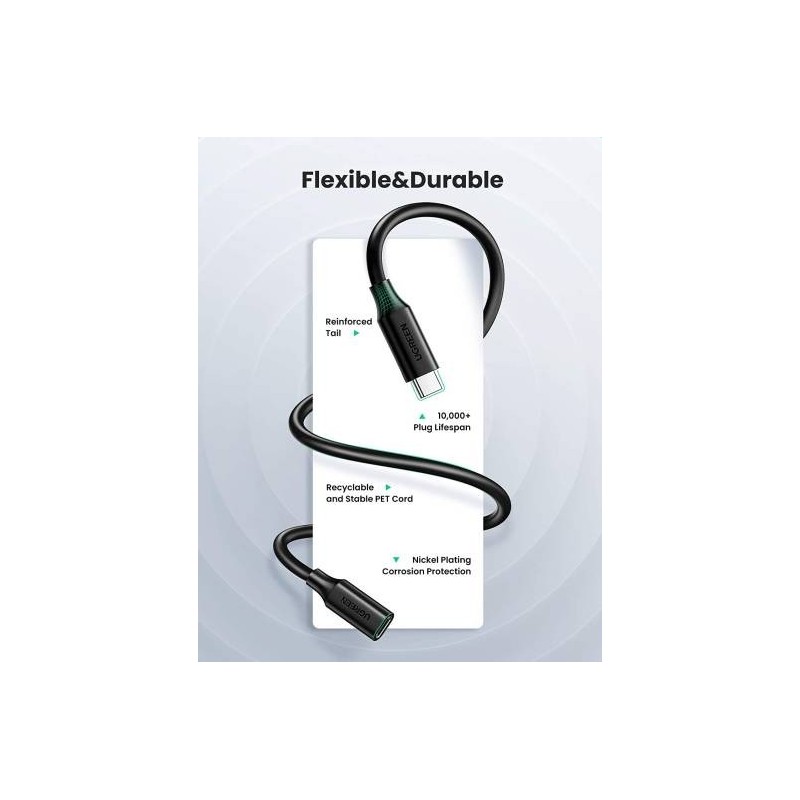 UGREEN USB-C/M to USB-C/F Gen2 5A Extension Cable - US353 - 10387