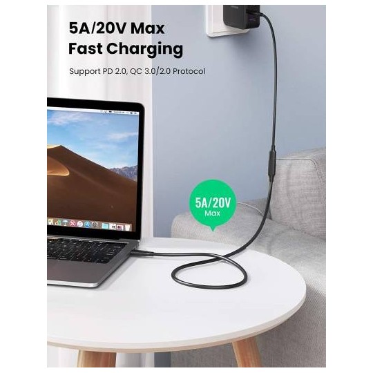 UGREEN USB-C/M to USB-C/F Gen2 5A Extension Cable - US353 - 10387