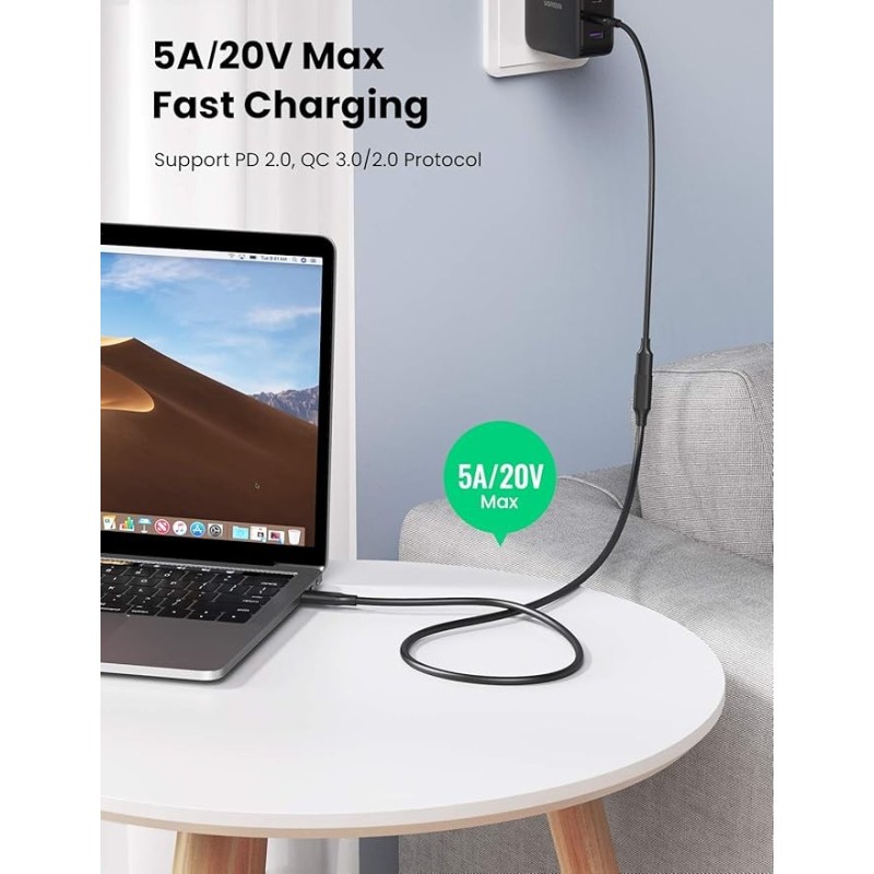 UGREEN USB-C/M to USB-C/F Gen2 5A Extension Cable - US353 - 10387