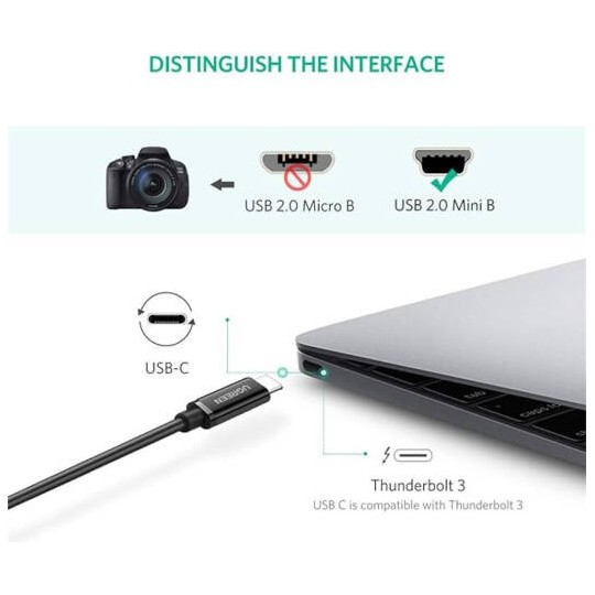 UGREEN USB -C 2.0 Male To Mini USB 5Pin Male Cable - US242 - 50445