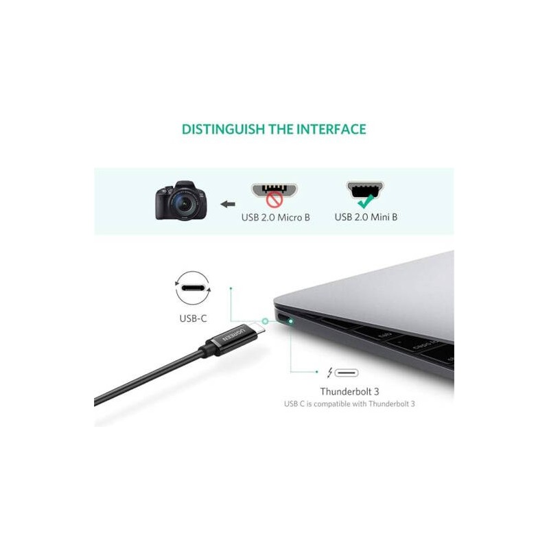 UGREEN USB -C 2.0 Male To Mini USB 5Pin Male Cable - US242 - 50445