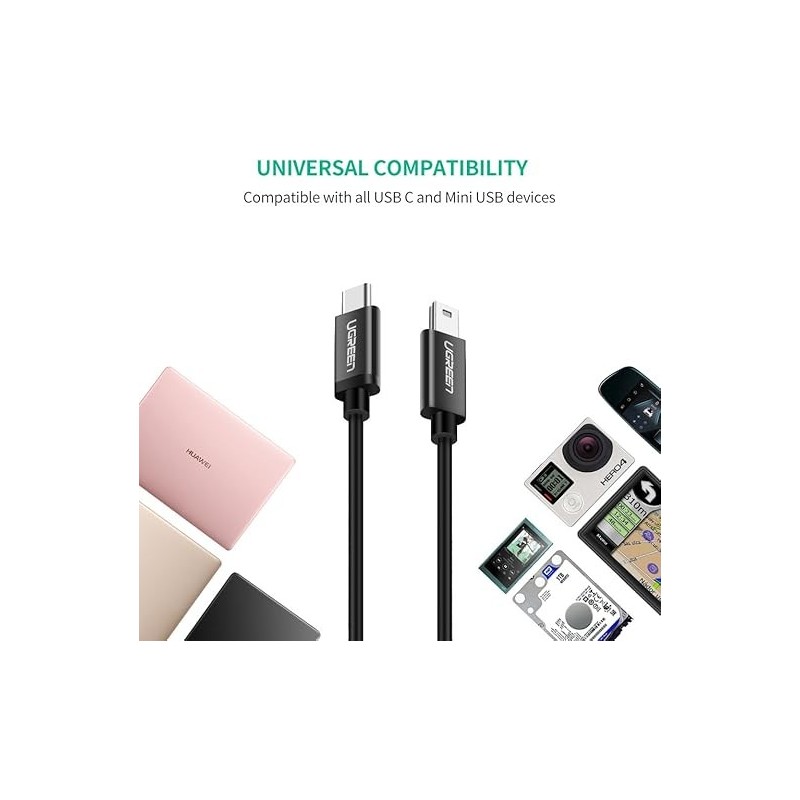 UGREEN USB -C 2.0 Male To Mini USB 5Pin Male Cable - US242 - 50445