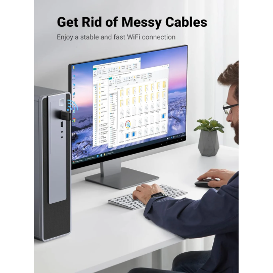 UGREEN AC650 11ac Dual-Band Wireless USB Adapter - CM448 - 20204
