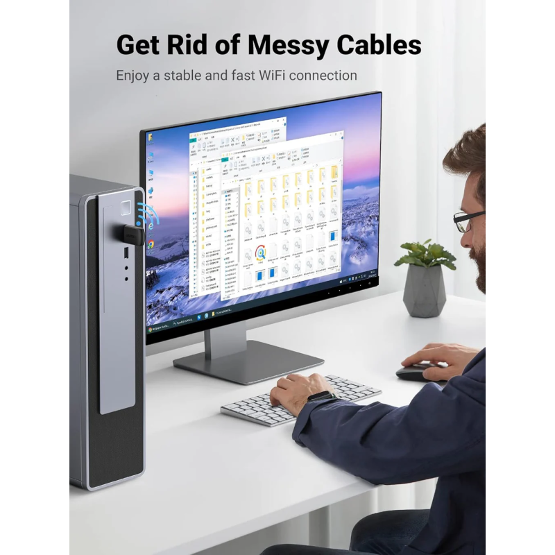 UGREEN AC650 11ac Dual-Band Wireless USB Adapter - CM448 - 20204