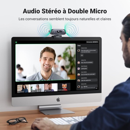 UGREEN 2K@30fps Webcam for PC, Full HD 1080p@60fps Web Camera, Auto Focus & Light Correction - CM778 - 35626