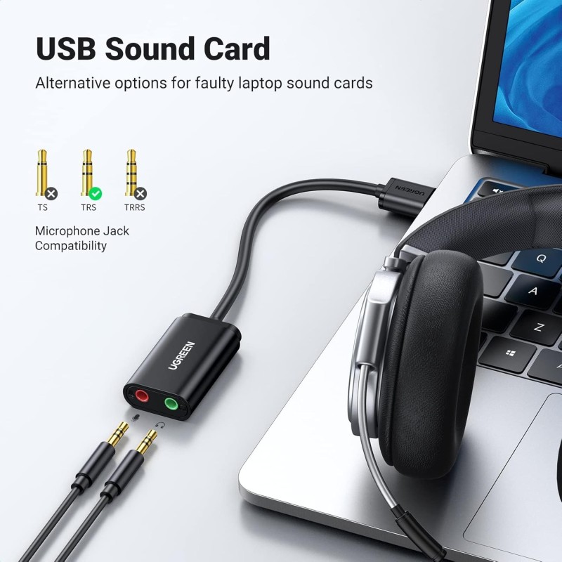 UGREEN USB 2.0 External Sound Adapter - US205 - 30724