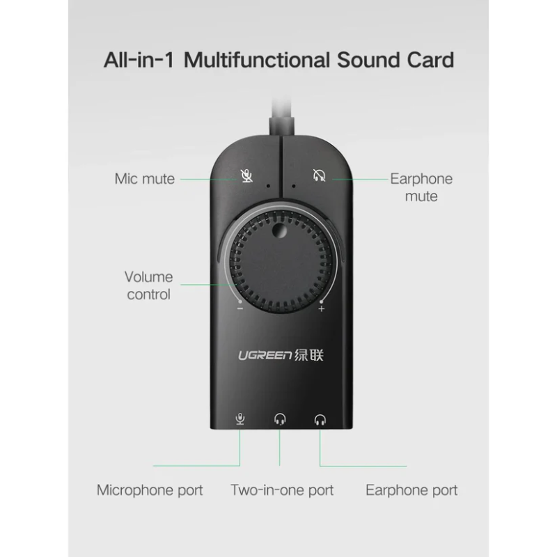 UGREEN USB External Stereo Sound Adapter - CM129 - 50599