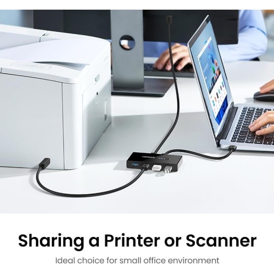 UGREEN 2 In 4 Out USB 2.0 Sharing Switch Box - US216 - 30767