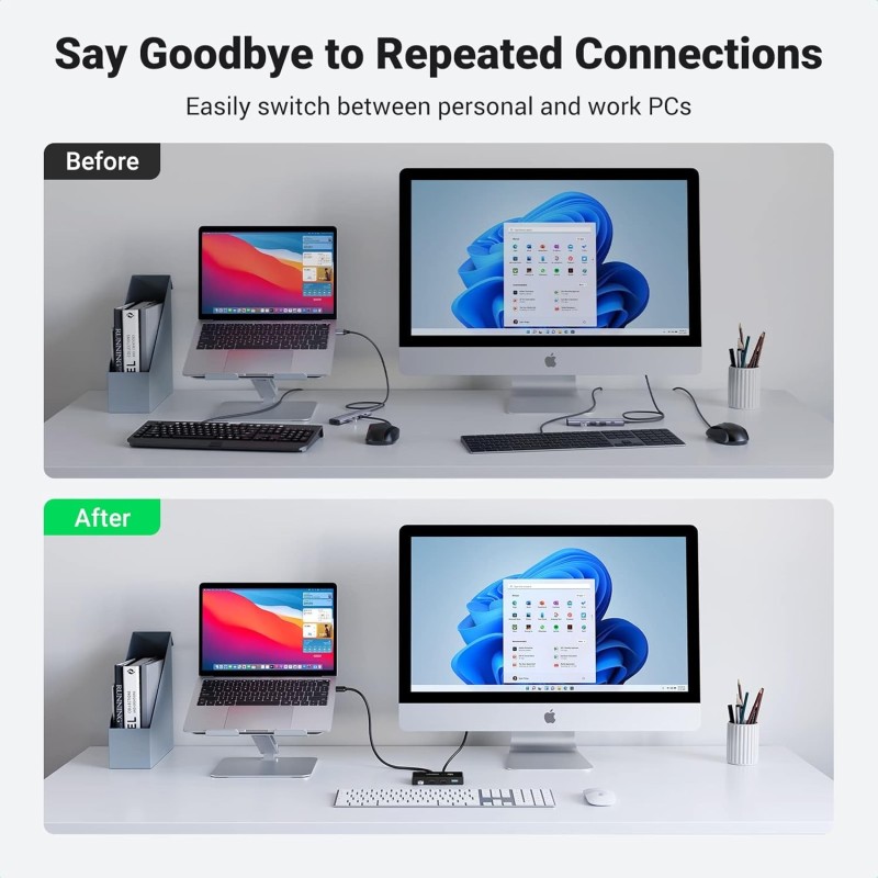 UGREEN 2 In 4 Out USB 3.0 Sharing Switch Box - US216 - 30768