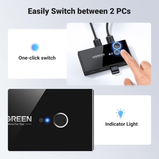 UGREEN 2 In 4 Out USB 3.0 Sharing Switch Box - US216 - 30768