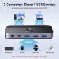 UGREEN USB 3.0 Switch 2 Computers Sharing USB C & A Devices - CM662 - 15705