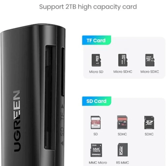 UGREEN USB3.0 TF/SD Card Reader Simultaneous Use - CM264 - 60722