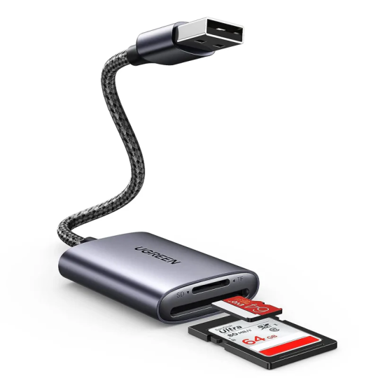 UGREEN USB-A to SD/TF Memory Card Reader - CM401 - 80887