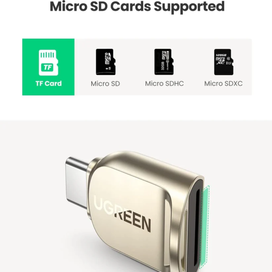 UGREEN USB-C to TF Card Reader - CM331 - 80124