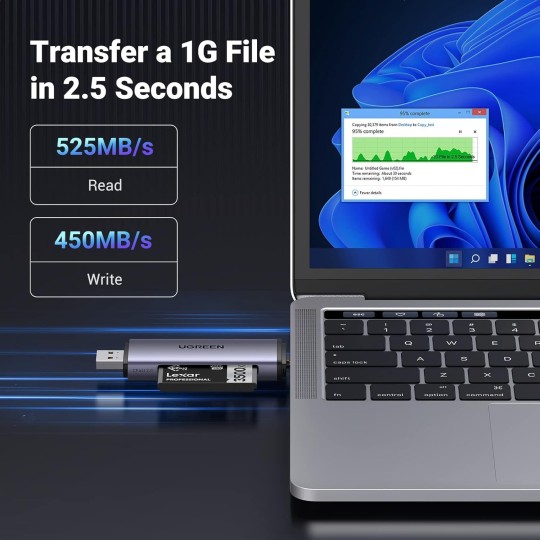 UGREEN USB-C +USB-A To CFast 2.0 Card Reader - CM517 - 50906A