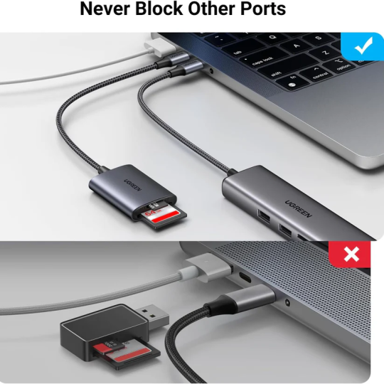 UGREEN USB-C to SD/TF Memory Card Reader - CM401 - 80888