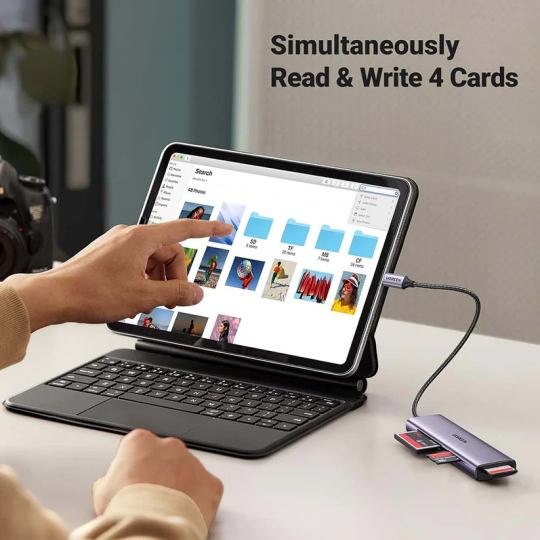 UGREEN 4-In-1 USB-C 3.1 Card Reader TF/SD/MS/CF 3.0 - CM627 - 15307