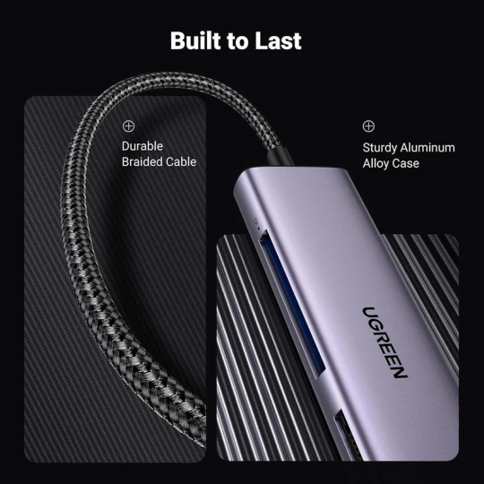 UGREEN 4-In-1 USB-C 3.1 Card Reader TF/SD/MS/CF 3.0 - CM627 - 15307