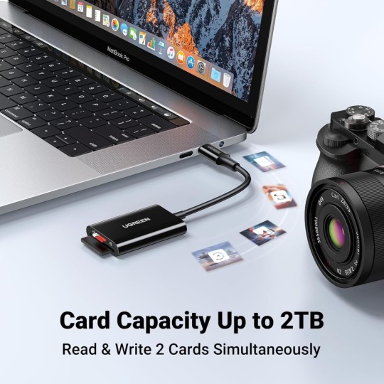 UGREEN 2-in-1 USB-C Card Reader - CM265 - 35622 - 35506