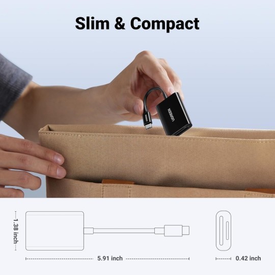 UGREEN 2-in-1 USB-C Card Reader - CM265 - 35622 - 35506