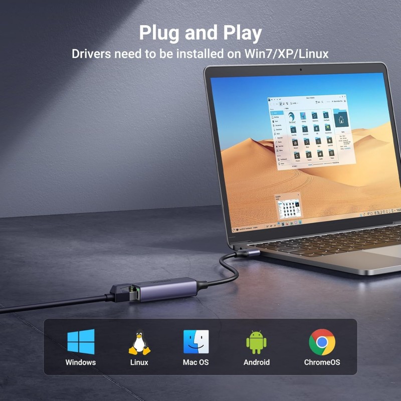 UGREEN USB to RJ45 Ethernet Adapter - CM209 - 50922