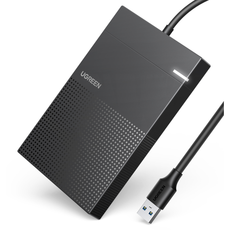 UGREEN 30847 2.5″ Hard Drive Enclosure USB 3.0 to SATA III Adapter Supports 2.5 Inch SSD & HDD - US221 - 30847