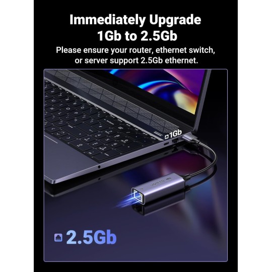 UGREEN USB-A to RJ45 2.5G Ethernet Adapter - CM648 - 25051