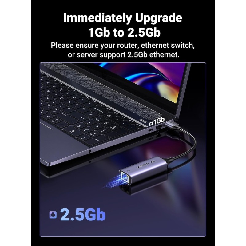 UGREEN USB-A to RJ45 2.5G Ethernet Adapter - CM648 - 25051