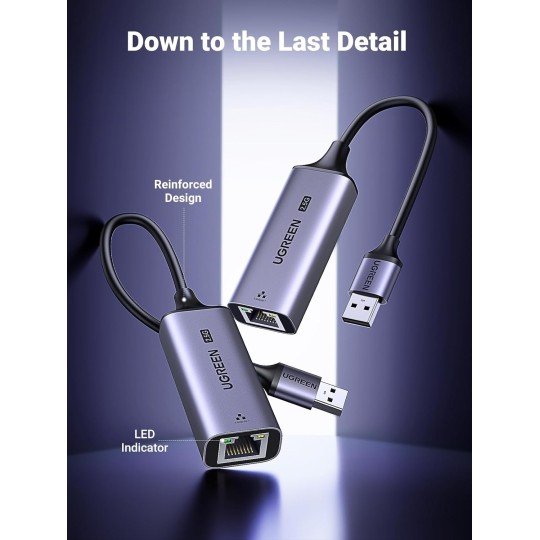 UGREEN USB-A to RJ45 2.5G Ethernet Adapter - CM648 - 25051