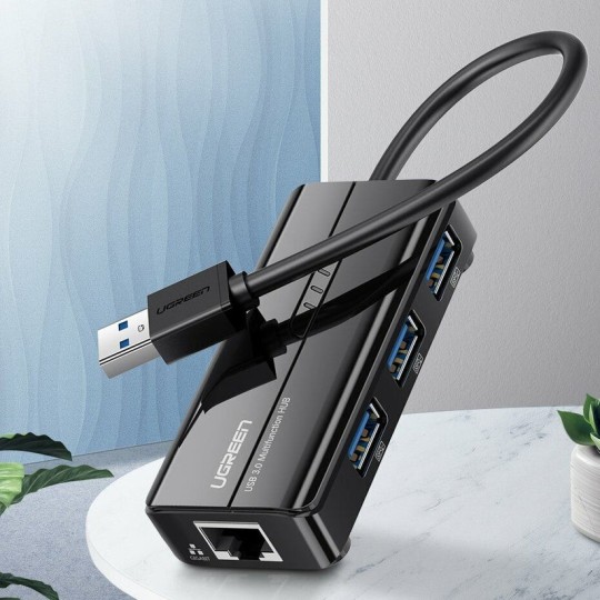 UGREEN USB 3.0 Hub with Gigabit Ethernet Adapter - 20265