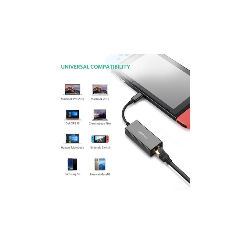 UGREEN USB 2.0 Type C 10/100Mbps Ethernet Adapter 110mm - 30287