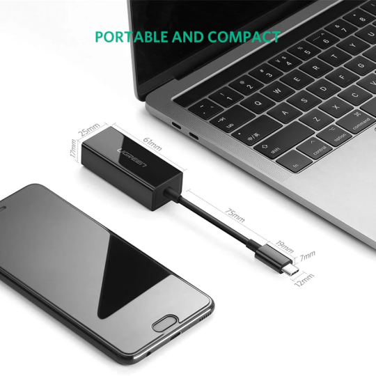 UGREEN USB-C 3.1 GEN1 Male To Gigabit Ethernet Adapter - US236 - 50307