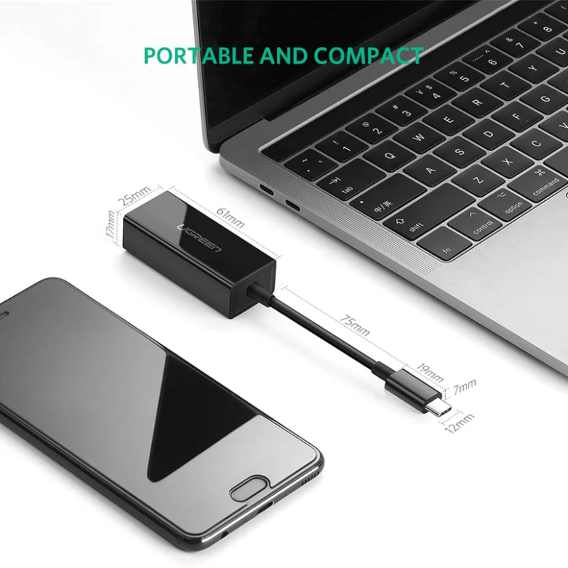 UGREEN USB-C 3.1 GEN1 Male To Gigabit Ethernet Adapter - US236 - 50307