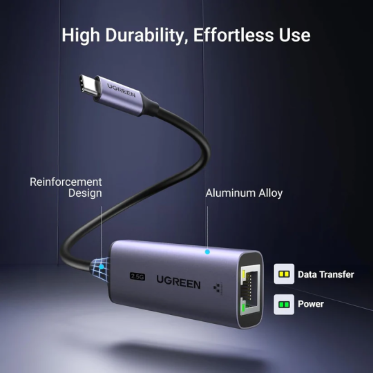 UGREEN USB-C 3.1 GEN1 To 2.5G Ethernet Adapter - CM648 - 25052