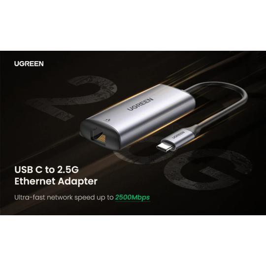 UGREEN USB-C to RJ45 2.5G Ethernet Adapter - CM275 - 70446