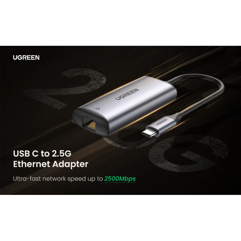 UGREEN USB-C to RJ45 2.5G Ethernet Adapter - CM275 - 70446