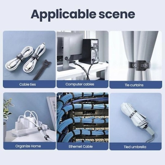 UGREEN Cable Management Sleeve*Nylon magic past*Dimensions: L180xW12mm *Material:Nylon - LP401 - 20245P20