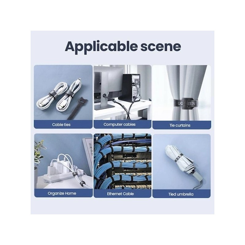 UGREEN Cable Management Sleeve*Nylon magic past*Dimensions: L180xW12mm *Material:Nylon - LP401 - 20245P20