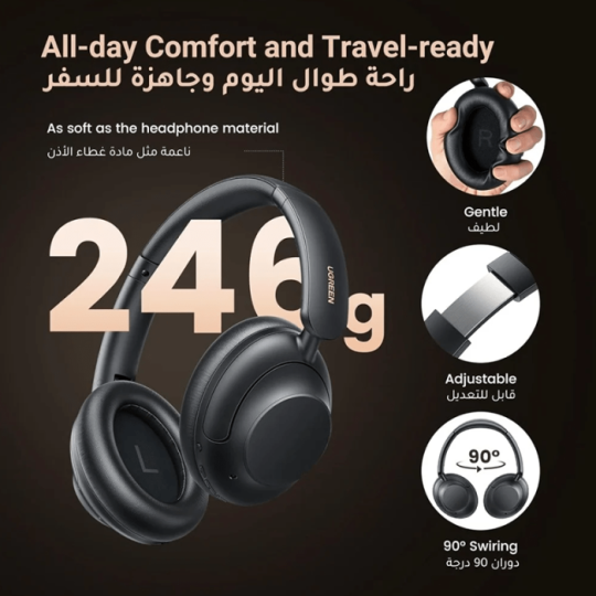 UGREEN HiTune Max 5 Hybrid Active Noise-Cancelling Headphones - HP202 - 15809