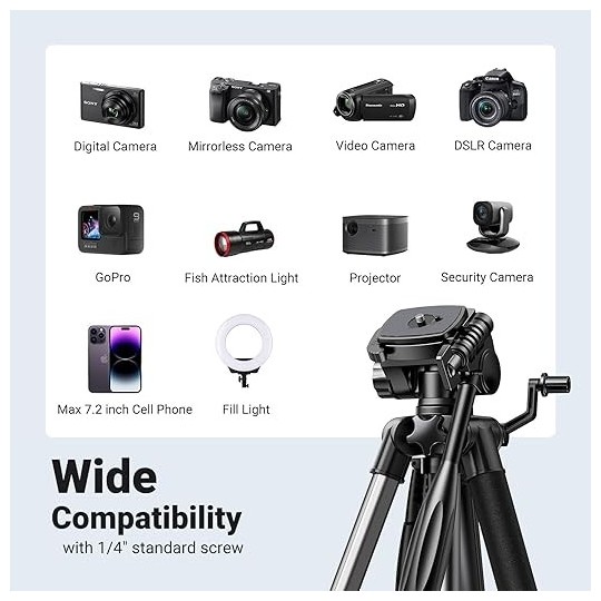 UGREEN Professional Tripod for Phone and Camera For selfie、livestream and others - LP661 - 15187