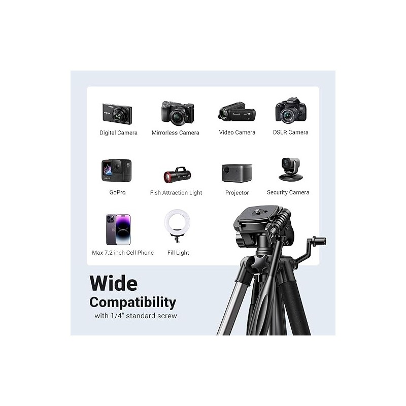 UGREEN Professional Tripod for Phone and Camera For selfie、livestream and others - LP661 - 15187