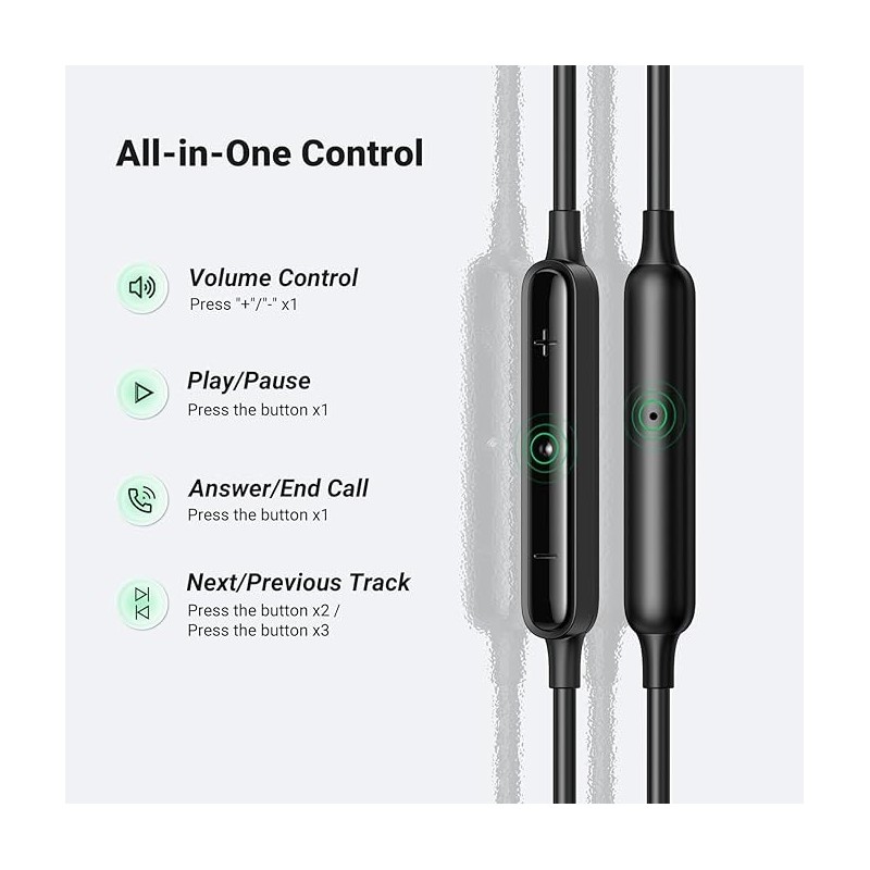 UGREEN In-Ear Earphones Type-C Black - EP103 - 30638