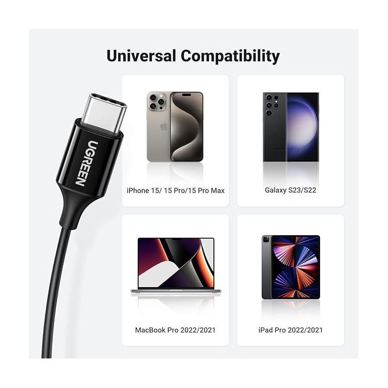 UGREEN In-Ear Earphones Type-C Black - EP103 - 30638